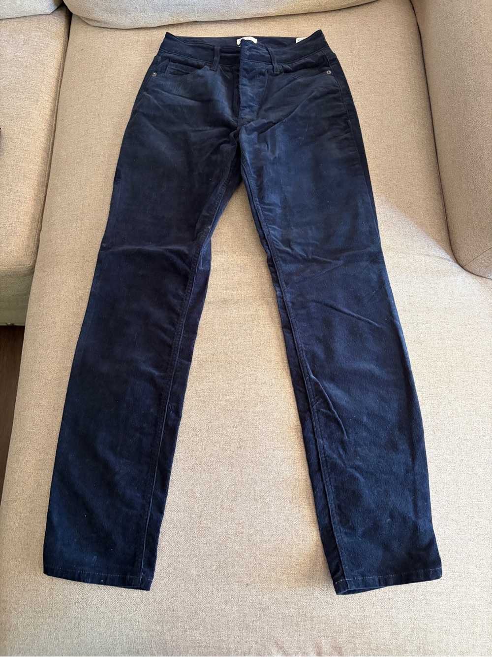 Market & Spruce Navy High-Rise Corduroy Pants